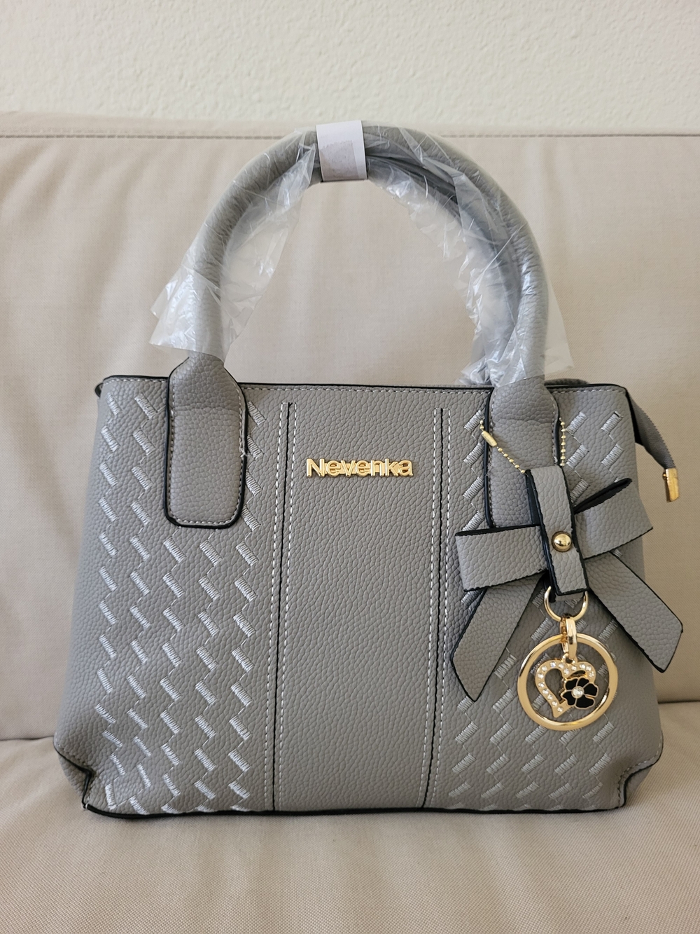Grey Women’s Structured Satchel Bag